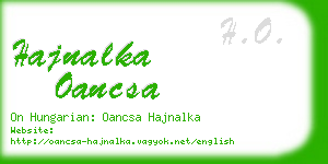 hajnalka oancsa business card